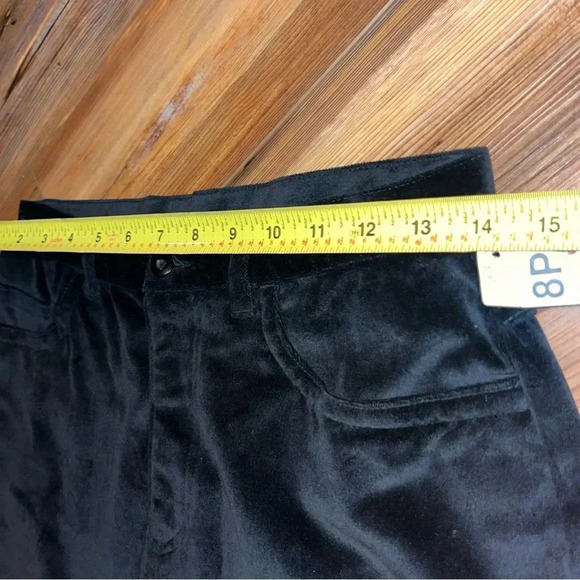 St Johns Bay Skirt Size 8 Petite Knee Length Black Velour Pencil Skirt 5 Pocket - Picture 4 of 12